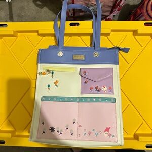 Loungefly x Sanrio Purple and Cream Cartoon Tote